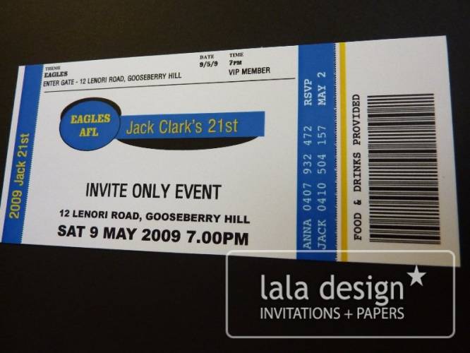 21st Invitation Templates Male