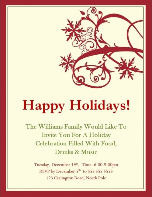 39;s Christmas Party Invitation Templates Free