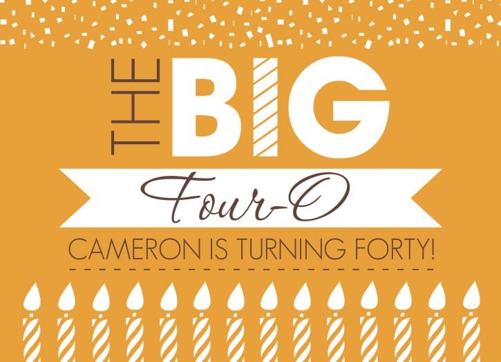 40th Birthday Invitation Pictures