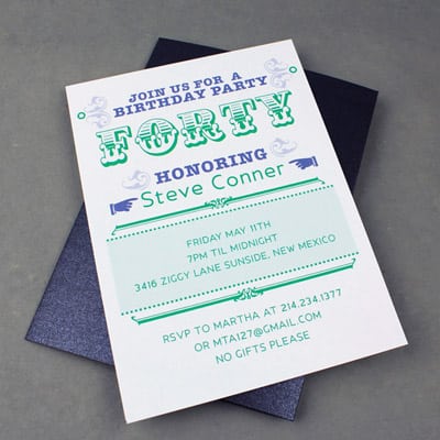 40th Birthday Invitation Templates Download