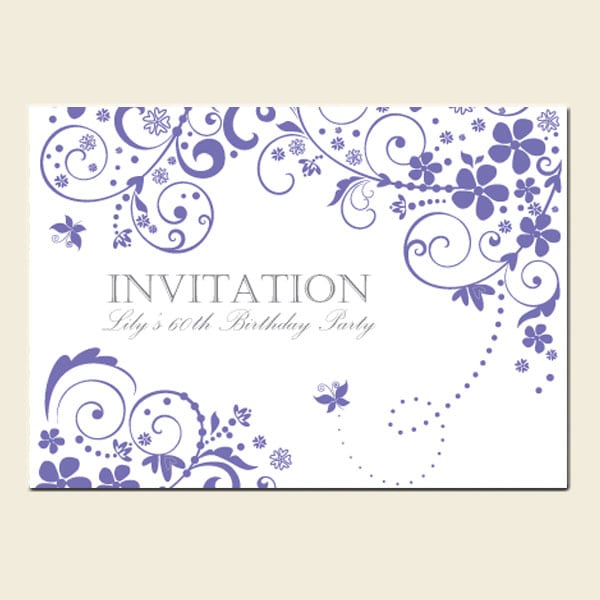 60 Birthday Invitations Uk