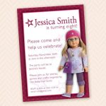 American Girl Party Invitations