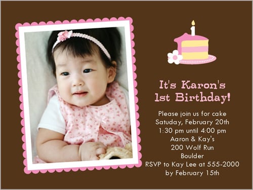 Baby Birthday Invitations