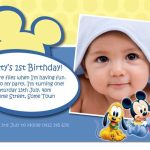 Baby Mickey Birthday Invitation Template