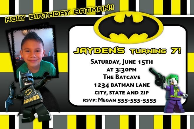 Batman Invitation Template