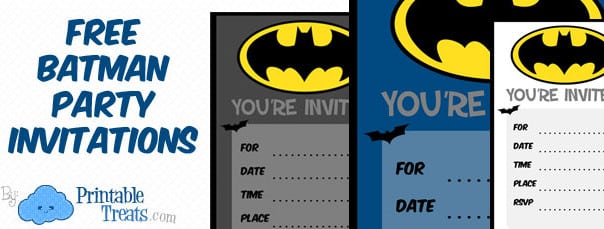 Batman Invitations Free Printables