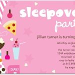 Birthday Party Slumber Invites Templates
