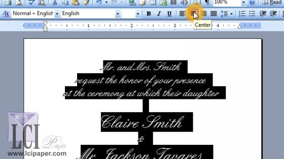 Blank Wedding Invitation Template