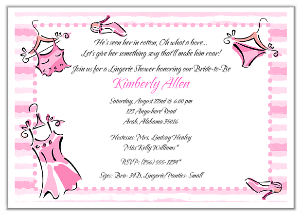 Bridal Shower Bachelorette Party Invitations Wording