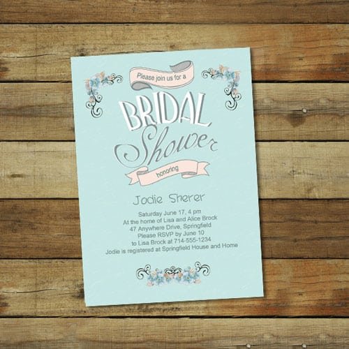 Bridal Tea Party Invitations Free