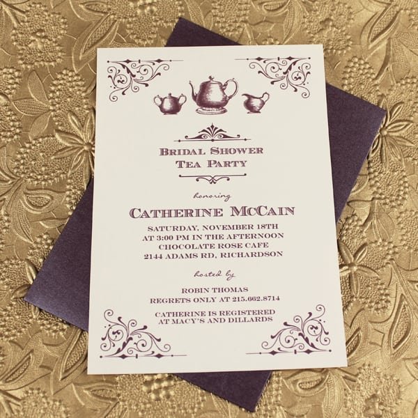 Bridal Tea Party Invitations Template