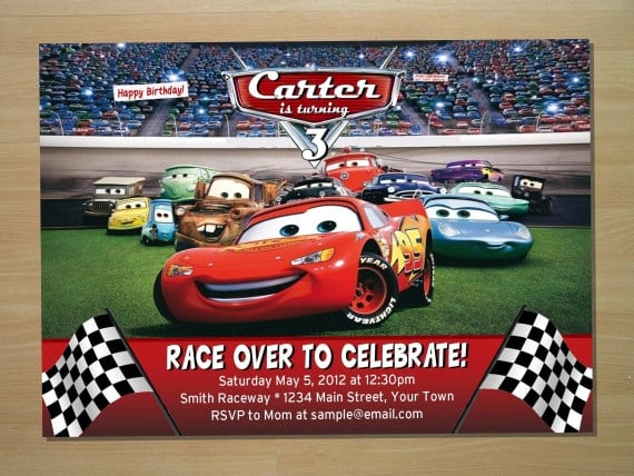 Cars Birthday Invitations Free
