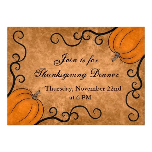 Custom Thanksgiving Invitations