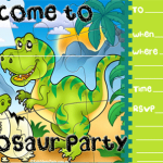 Dinosaur Party Invitations Free