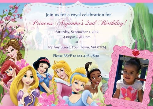 Disney Princss Invitations