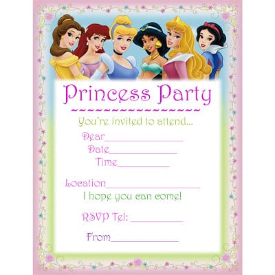 Disney Princess Invitations Free