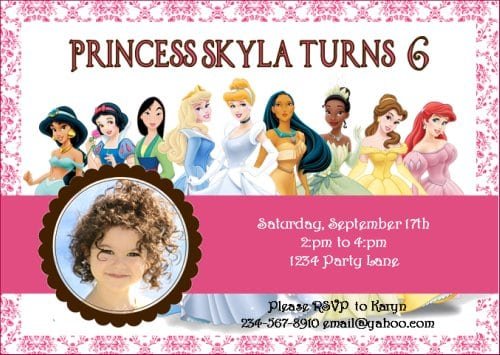 Disney Princesses Invitations Free Printable