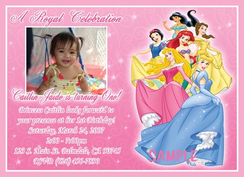 Disney Princss Invitations
