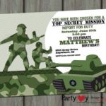 Download Free Birthday Army Invitations