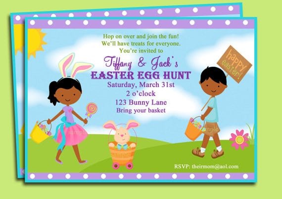 Easter Egg Hunt Party Invitation Wording