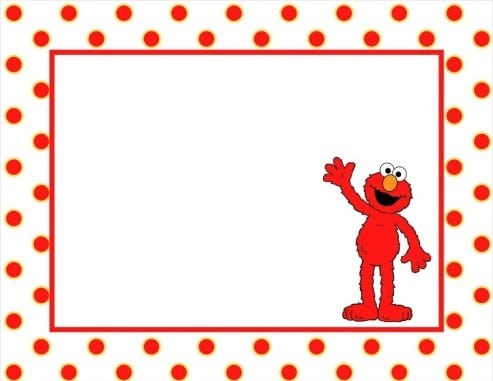 Elmo Invite Templates