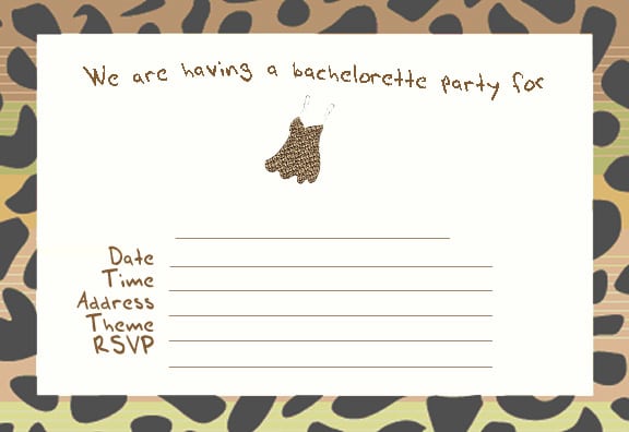 Free Bachelorette Invitation Templates Printable