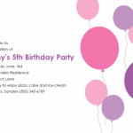 Free Kids Birthday Invitation Template