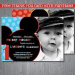 Free Mickey Mouse Clubhouse 1st Birthday Invintation Printable