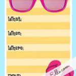Free Pool Party Templates Invitations