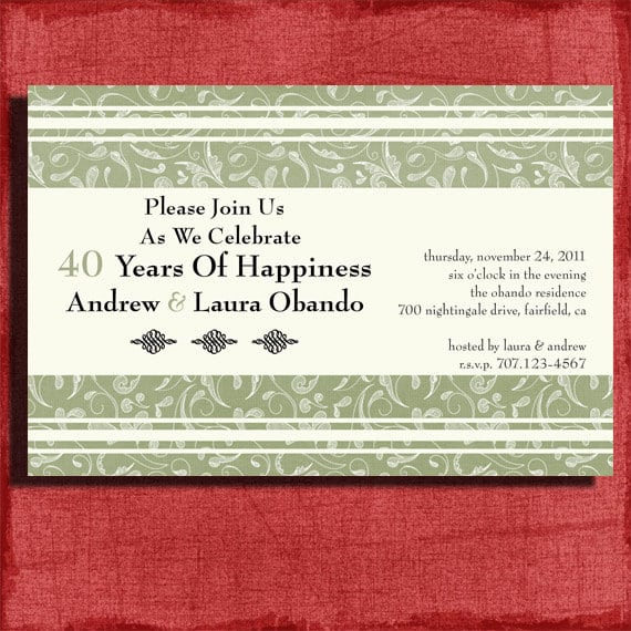  Free  Downloadable Anniversary  Invitation  Templates 