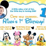 Free Printable Baby Mickey Mouse Birthday Invitations