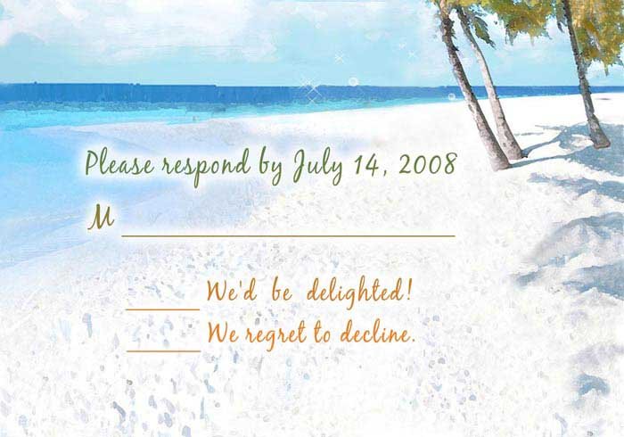 Free Printable Beach Wedding Invitations
