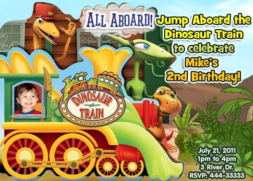Free Printable Dinosaur Train Invitations