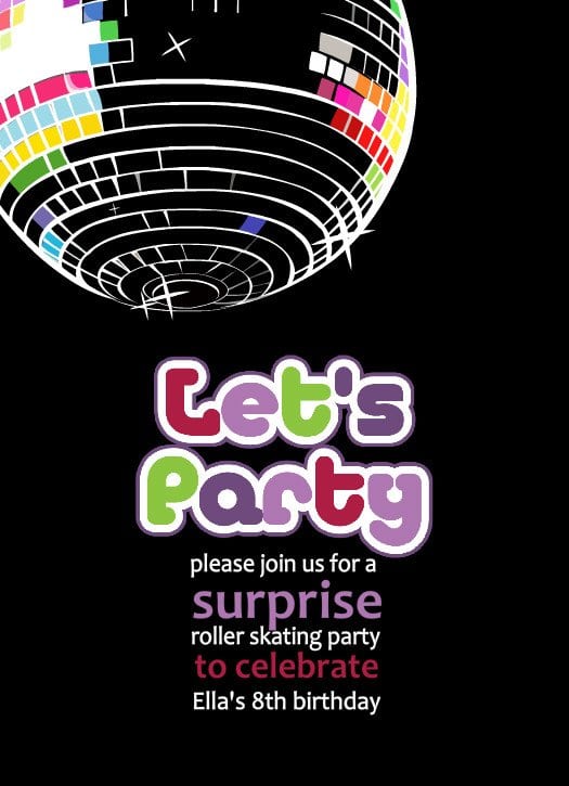 free-disco-party-invitation-templates
