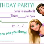Free Printable Disney Tangled Invitations