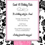 Free Printable Sweet 16 Birthday Party Invitations