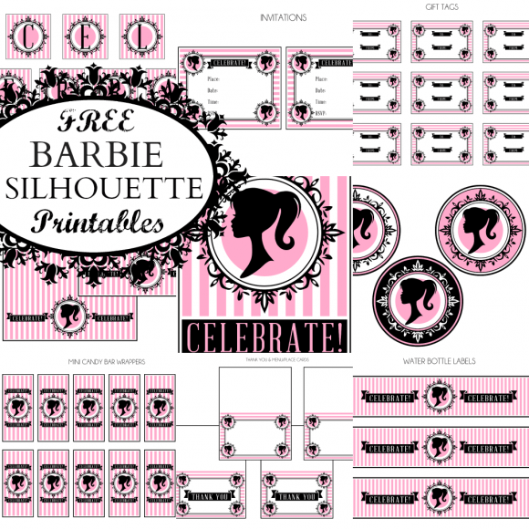 Printable Barbie Invitations Free Printable ocean name tag template featuring six name tags in a free pdf download. printable barbie invitations free
