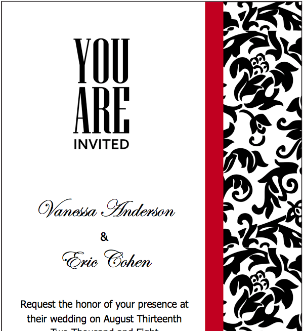 Free Red Wedding Invitation Templates
