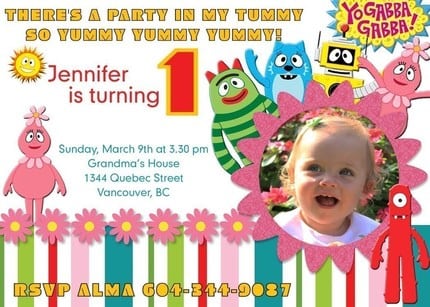 Gabba Bday Invitation