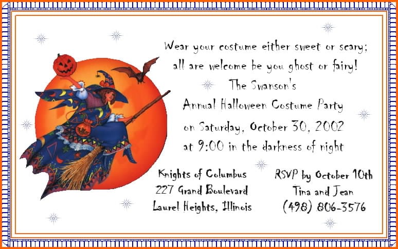 Halloween Birthday Party Invitations Ideas