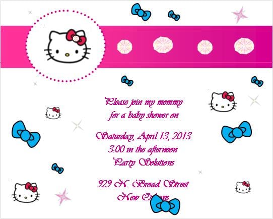 hello kitty sleepover invitations
