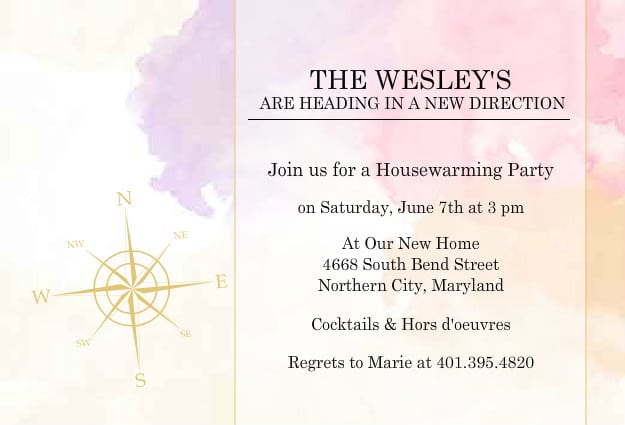 Housewarming Invitation Mail Subject