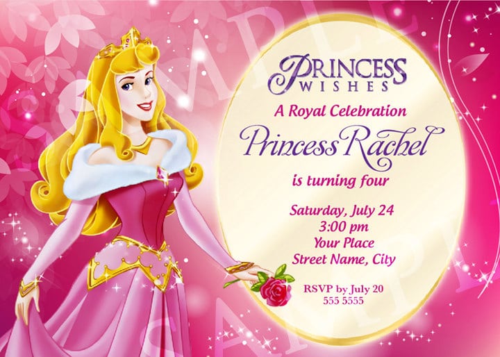 Invitation Card Template Princess