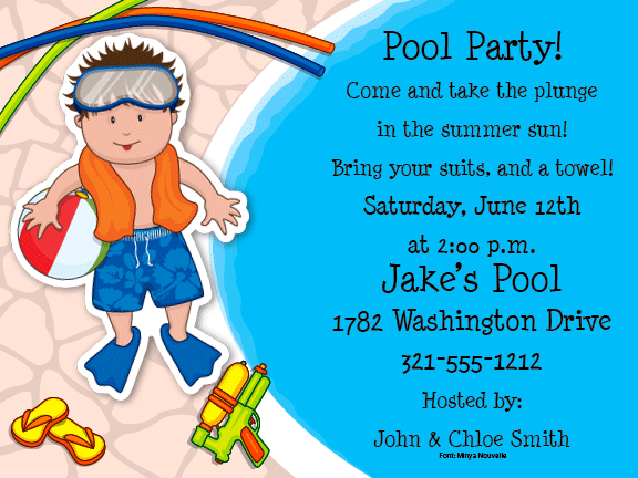 Invitation For Pool Party