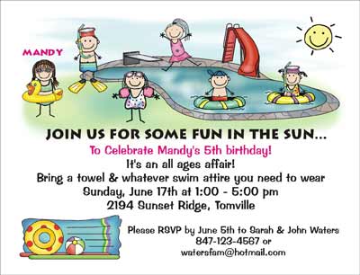 Invitation Ideas For Pool Party