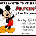Sample Invitation Of Mickey Mouse