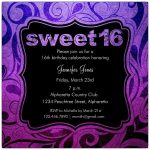 Invitations For Sweet Sixteen Birthday Party