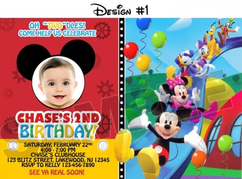 Mickey Mouse Clubhouse Invitations Templates