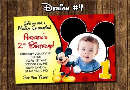 Mickey Mouse Invitations Printable
