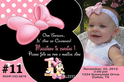 Minni Mouse Invites